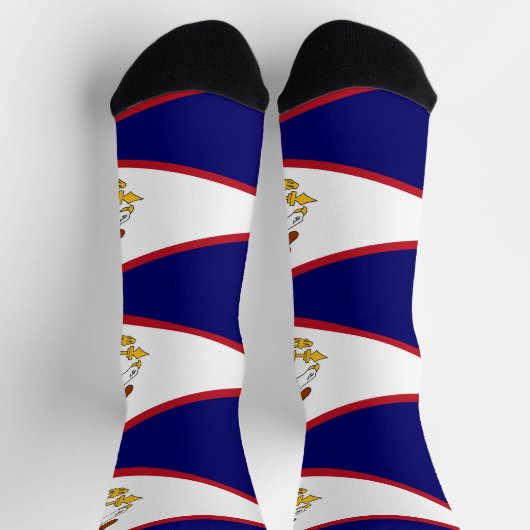 Crew-Socken mit Fahne aus Amerikanisch-Samoa Socken (Oben)