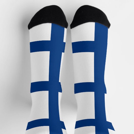 Crew-Socken mit finnischer Flagge Socken (Oben)