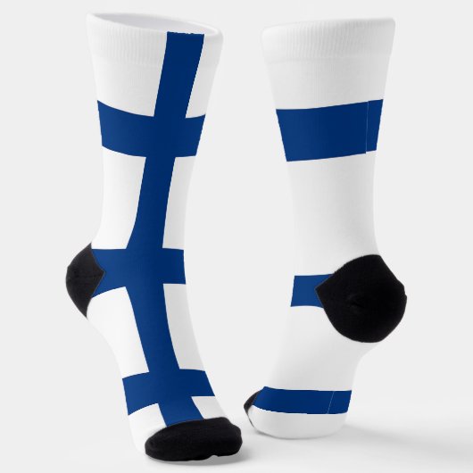 Crew-Socken mit finnischer Flagge Socken (Gewinkelt)