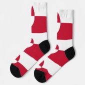 Crew-Socken mit grönländischer Flagge Socken (Linkes Detail)