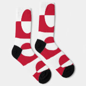 Crew-Socken mit grönländischer Flagge Socken (Rechts)