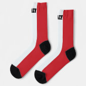 Crew-Socken mit italienischer Flagge Socken (Linkes Detail)