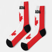 Crew Socken mit kanadischer Flagge (Linkes Detail)