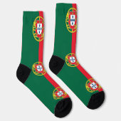 Crew-Socken mit portugiesischer Flagge Socken (Rechts)