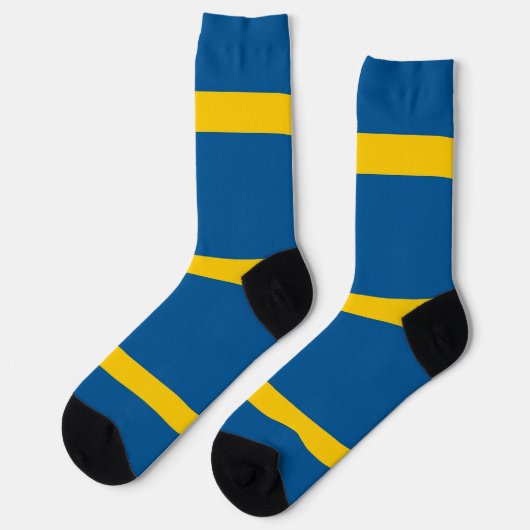 Crew-Socken mit schwedischer Flagge Socken (Linkes Detail)