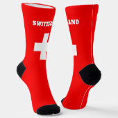 Crew-Socken mit Schweizer Flagge Socken (Gewinkelt)