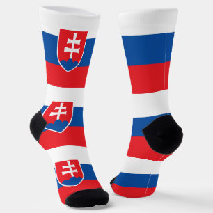 Crew-Socken mit slowakischer Flagge Socken