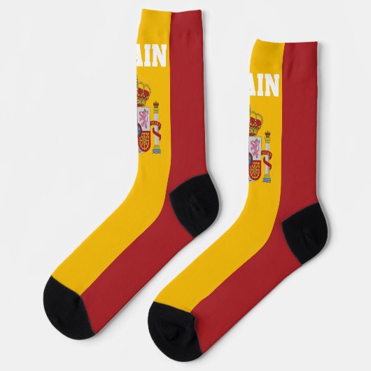 Crew-Socken mit spanischer Flagge Socken (Linkes Detail)