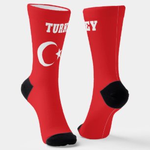 Crew-Socken mit türkischer Flagge Socken