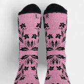 Crew Socken Rosa und Schwarz Design (Oben)