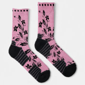Crew Socken Rosa und Schwarz Design (Rechts)