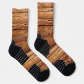 Crew Socken Rustikales Holz Orange (Rechts)