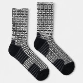 Crew Socken Schwarzweiß Streifen (Rechts)