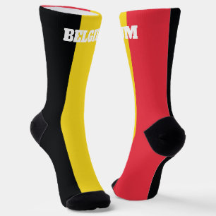 Crew-Socken unter belgischer Flagge Socken