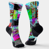Crew Socks – Abstract Grid Socken (Gewinkelt)