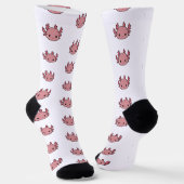 Crew Socks Axolotl cute pink Socken (Gewinkelt)