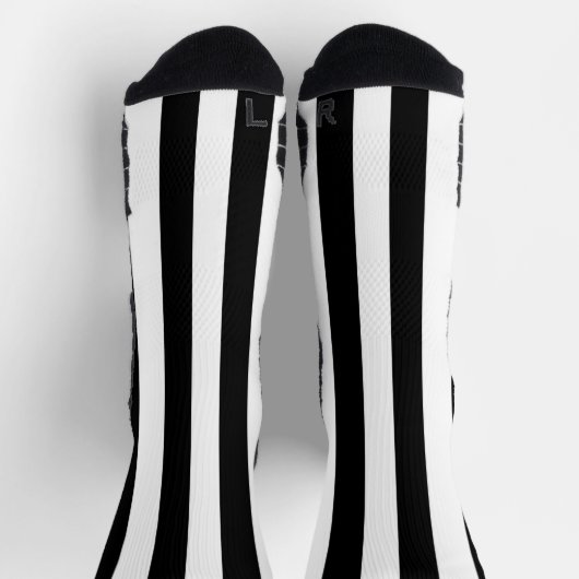 Crew Socks Balck & White Strip Socken (Oben)