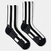 Crew Socks Balck & White Strip Socken (Rechts)