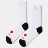 Crew Socks - Benutzerdefiniertes I-Herz (Ihr Text) Socken (Linkes Detail)