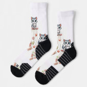 Crew Socks Cat Kitten Blumenschlange Socken (Links)