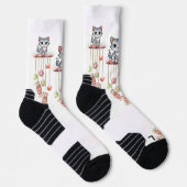 Crew Socks Cat Kitten Blumenschlange Socken (Rechts)