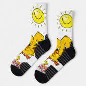 Crew Socks Chicks Gelbe Blumenschlange Socken (Links)