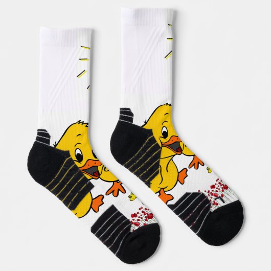 Crew Socks Chicks Gelbe Blumenschlange Socken (Rechts)