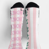 Crew Socks Pink & White Stripe Spread Kindness Socken (Oben)