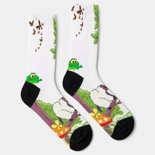 Crew Socks Possum Frosch Chicks Floral Pilz Socken (Rechts)