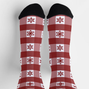 Crew Socks Red Christmas Pattern Socken
