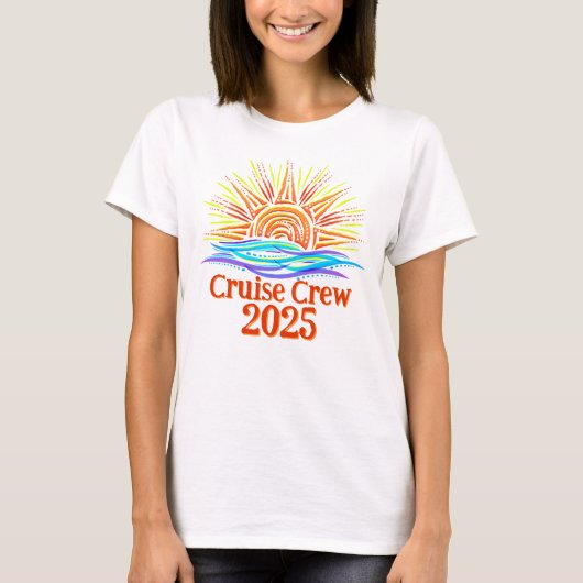Crew Sonne und Wellen T-Shirt (Vorderseite)