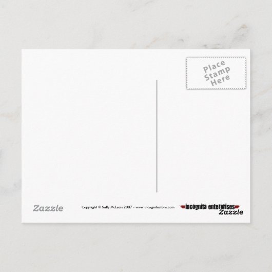 Crew Strichcode Postkarte (Rückseite)