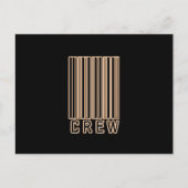 Crew Strichcode Postkarte (Vorderseite)