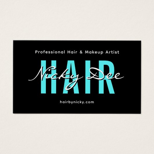 Crew Talent Block Text Business Card | QR Code (Vorderseite)