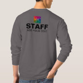 Crew-Team für Logotexte Langschläfer Mens Grau T-Shirt (Rückseite)