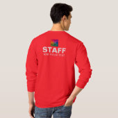 Crew Team Logotext Lange Schlange Männer Rot T-Shirt (Schwarz voll)