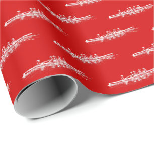 Crew-Team von White Red Women Rowing Rowers Geschenkpapier