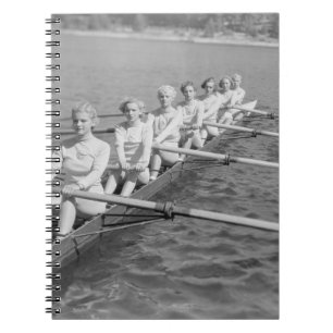 CREW TEAMvintage, sport, row, team, boat, retro, c Notizblock