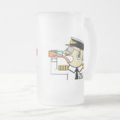 Crew trinkt mattierte Bier-Tasse Mattglas Bierglas (VorderseiteRechts)