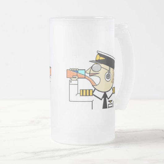 Crew trinkt mattierte Bier-Tasse Mattglas Bierglas (VorderseiteRechts)