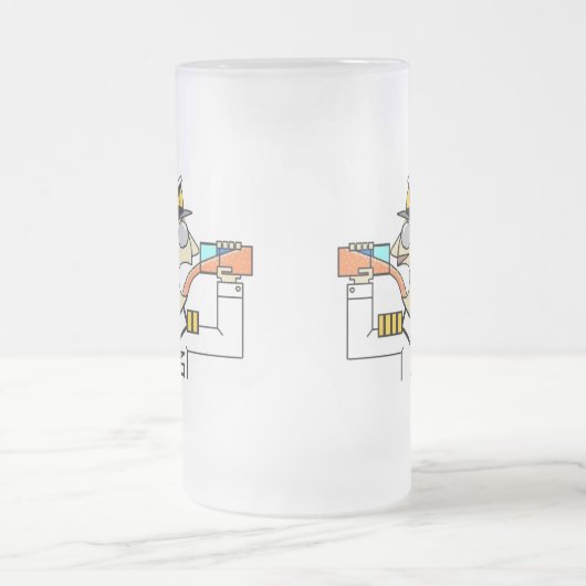 Crew trinkt mattierte Bier-Tasse Mattglas Bierglas (Mittel)