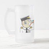 Crew trinkt mattierte Bier-Tasse Mattglas Bierglas (Links)