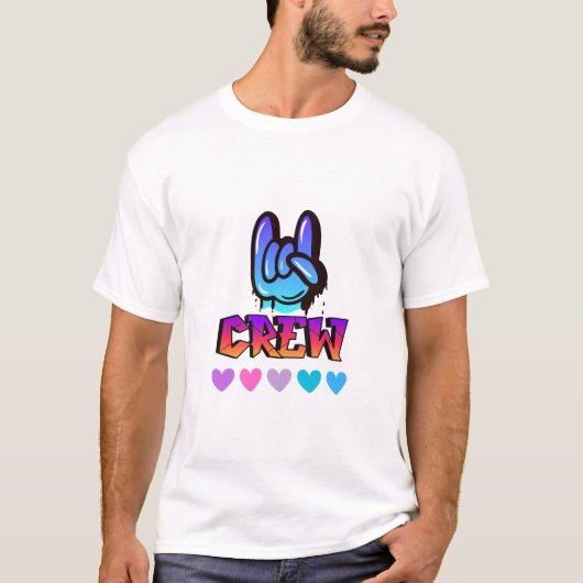 Crew Typografie T-Shirt (Vorderseite)