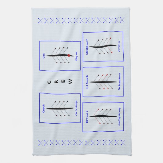 Crew und Bedeutung Rudern Handtuch (Vertikal)