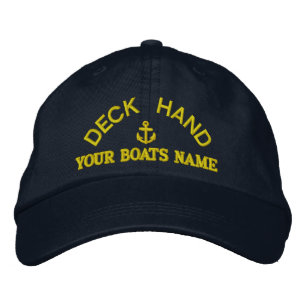Crew von Deckhand-Yachten Bestickte Kappe