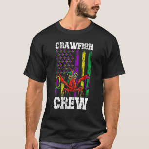 Crew von Langusten Funny Crawfish Beads Mardi Gras T-Shirt