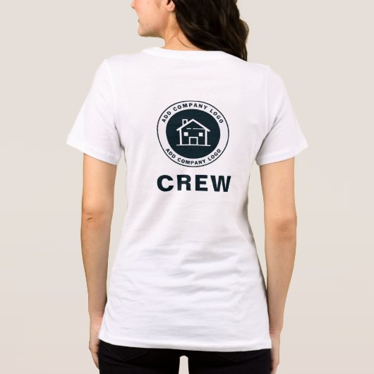 Crew von Mitarbeitern für benutzerdefinierte Unter Tri-Blend Shirt (Rückseite)