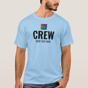 Crew-Vordere-Rückseite Mens Light Blue T-Shirt