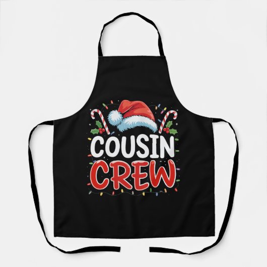 Crew Weihnachten Cousins Weihnachtsmannmütze Schürze (Vorderseite)