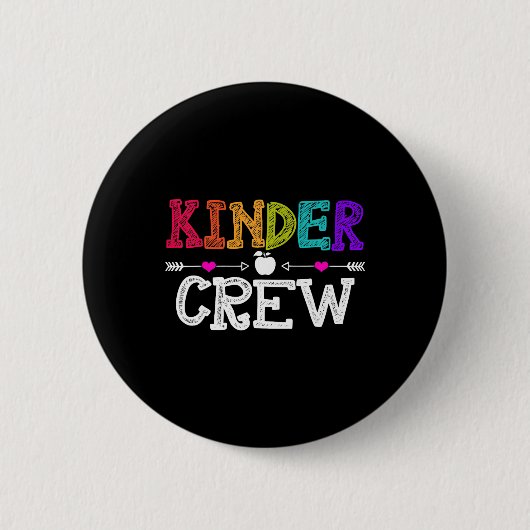Crew zurück zur Schule Kindergarten Lehrerin St. Button (Vorderseite)